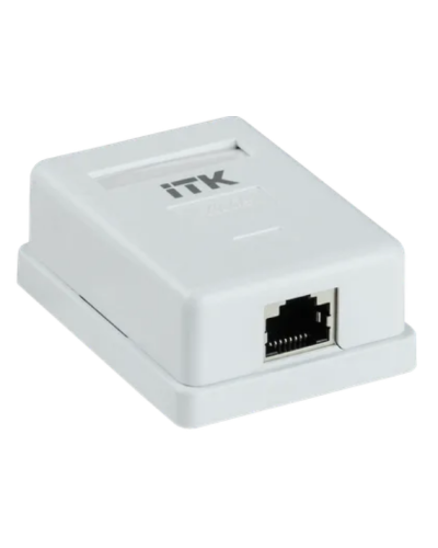 Настенная розетка, разъем RJ-45 (8P8C) категории 5е, FTP 1-порт ITK (CS2-1C5EF-12) в Нижнем Новгороде Розетки компьютерные и телефонные Pintop.ru