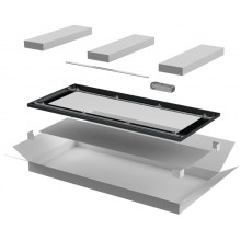 ITK LINEA E Дверь стеклянная 600мм шкафа 47U чер. (LE05-47U6X-DR)