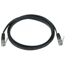 ITK Коммутационный шнур плоский кат.6 UTP 2м чёрный (PC09-C06U-2M-FL)