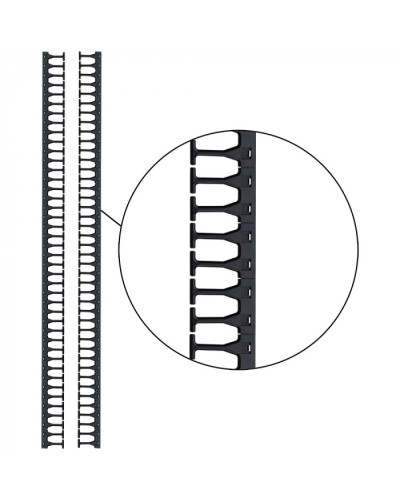 Кабельная гребенка 48U с пальцами глубиной 106 мм, 2 шт. в компл., черная LANMASTER (LAN-DC-CB-48Ux8-PF/S) в Нижнем Новгороде Аксессуары для стоек и шкафов Pintop.ru