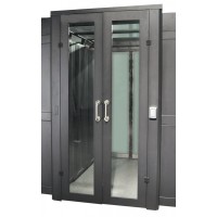 Дверь коридора распашная 1200 мм для шкафов LANMASTER DCS 42U, стекло, без замка LANMASTER LAN-DC-HDRM-42Ux12