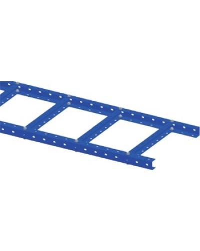 Лоток лестничный, прямая секция шириной 500 мм, сталь, 2.5 метра, серый LANMASTER LAN-LTS500-GY в Нижнем Новгороде Кабельные лотки Pintop.ru
