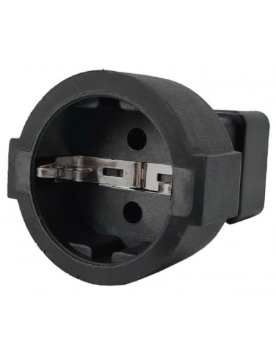 Адаптер переходной, розетка Schuko - вилка C20, 220В, 16А, черный LANMASTER (LAN-PPS/20-BK) в Нижнем Новгороде Проходные адаптеры и розетки оптические Pintop.ru