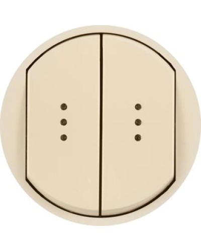 Лицевая панель для выключателя двойного с индикацией слоновая кость Celiane Legrand 066211 в Нижнем Новгороде Аксессуары для кабель-канала Pintop.ru