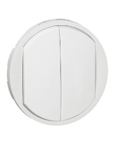 Лицевая панель для выключателя двойного белый Celiane Legrand 068002 в Нижнем Новгороде Аксессуары для кабель-канала Pintop.ru