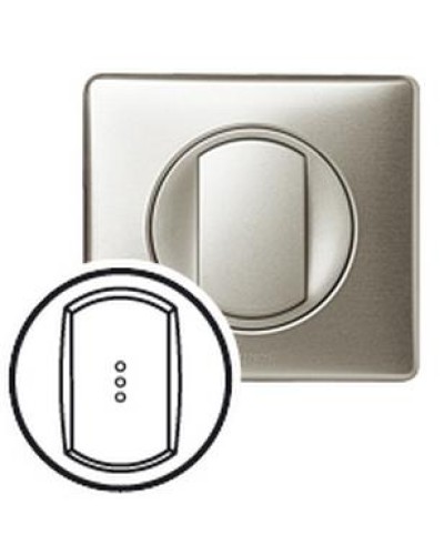 Лицевая панель для выключателя с индикацией титан Celiane Legrand 068303 в Нижнем Новгороде Аксессуары для кабель-канала Pintop.ru