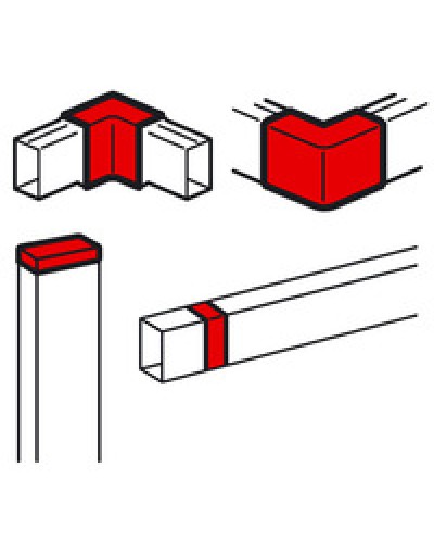 Заглушка торцевая/угол внутренний/угол внешний/накладка на стык для кабель-канала METRA 60x40 Legrand (638198) в Нижнем Новгороде Аксессуары для кабель-канала Pintop.ru