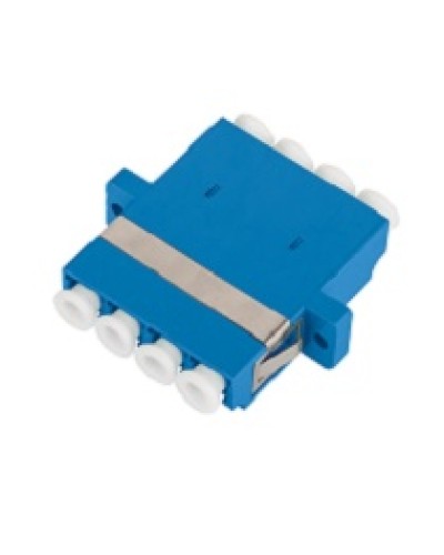 Адаптер NIKOMAX волоконно-оптический, соединительный, одномодовый, стандарта OS2, LC/UPC-LC/UPC, квадро, пластиковый, без шторки, с фланцами, синий, уп-ка 2шт. в Нижнем Новгороде Проходные адаптеры и розетки оптические Pintop.ru