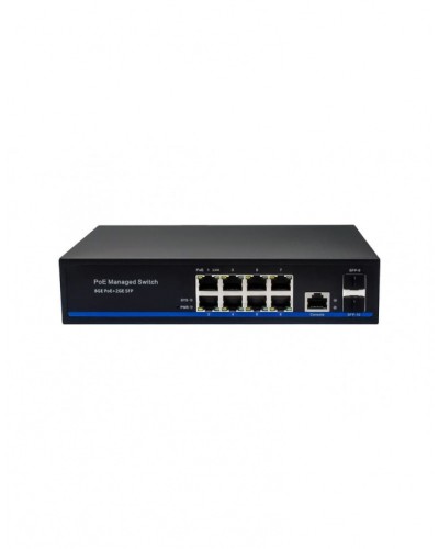 Управляемый L2 PoE коммутатор Gigabit Ethernet на 8 RJ45 PoE + 2 x GE SFP порта NST NS-SW-8G2G-PL в Нижнем Новгороде Коммутаторы Pintop.ru