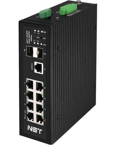 Промышленный управляемый (L2+) HiPoE коммутатор NST NS-SW-8G2G-PL/IM в Нижнем Новгороде Коммутаторы Pintop.ru