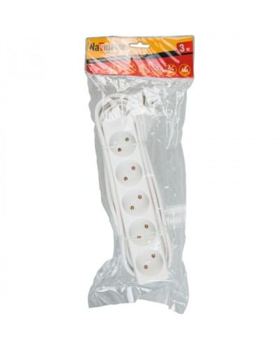 Удлинитель Navigator 71 553 NPE-S-05-300-X-2x0.75б/з 5 гн. 3м в Нижнем Новгороде Блоки розеток Pintop.ru