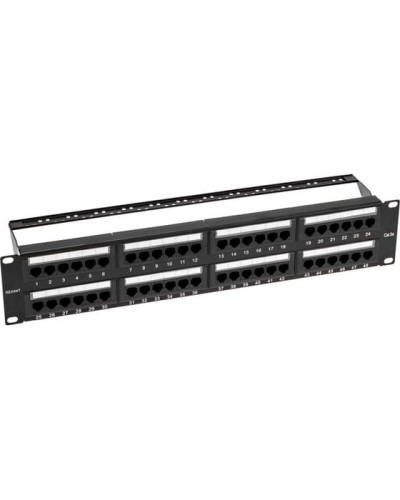Панель коммутационная с кабельными органайзерами 19, 2U, 48 портов, UTP, RJ-45, CAT 5e REXANT PRO (02-0032) в Нижнем Новгороде Аксессуары для стоек и шкафов Pintop.ru