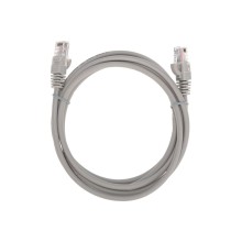 Патч-корд U/UTP, CAT 5e, RJ45-RJ45, 26AWG, LSZH, серый, 2м REXANT 02-0100-2