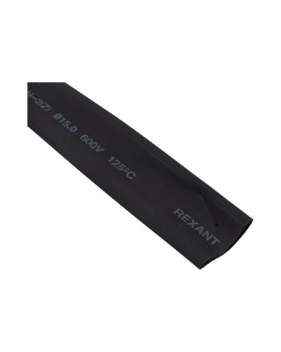 Термоусаживаемая трубка 15.0 / 7.5 мм черная (100 м/бухта) REXANT (49-1506) в Нижнем Новгороде Монтажные материалы Pintop.ru