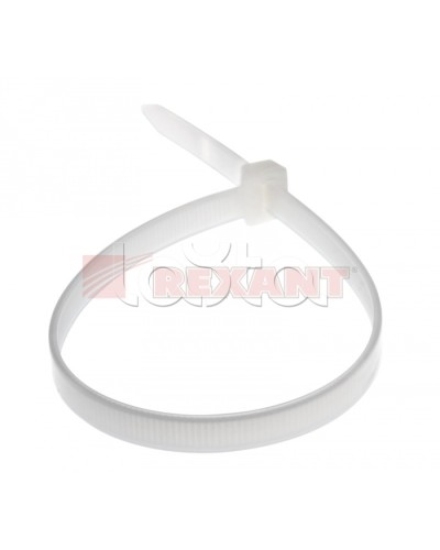 Хомут-стяжка нейлоновый 8х450 мм белый (100шт/уп) REXANT 07-0450-8 в Нижнем Новгороде Стяжки-хомуты Pintop.ru