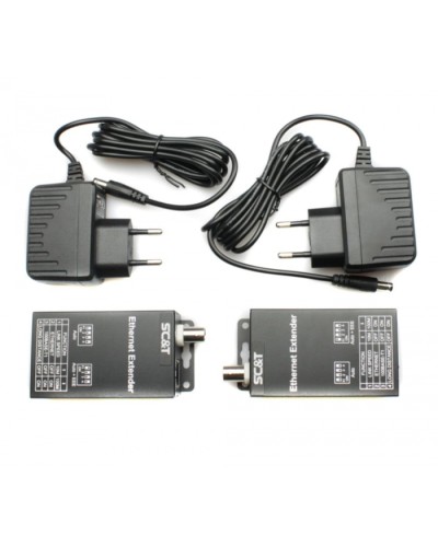 Комплект удлинителей Ethernet по коаксиальному кабелю до 1000м SC&T IP09CK в Нижнем Новгороде Видеоусилители, Модуляторы, Делители Pintop.ru