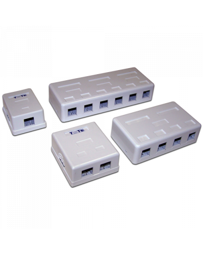 Настенная коробка 2 порта для Keystone TWT (TWT-SA2-WH) в Нижнем Новгороде Модули Keystone Pintop.ru