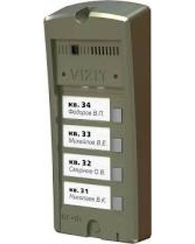 Панель вызова Vizit БВД-306FCP-4 в Нижнем Новгороде Многоабонентные устройства Pintop.ru