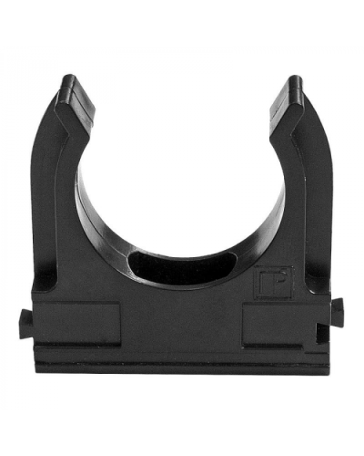 Держатель Экопласт (клипса) для труб D40мм (черный) в Нижнем Новгороде Аксессуары для кабель-канала Pintop.ru