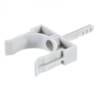 Держатель Экопласт с дюбелем без шурупа D25мм (черный)