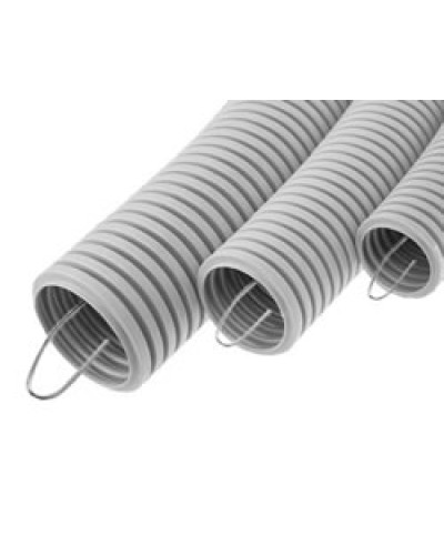 Труба гофрированная ПВХ легкая, с зондом диам. 25 мм (50м), огнестойкость E15-E90 Экопласт 10125-Е90 в Нижнем Новгороде Труба гофрированная Pintop.ru