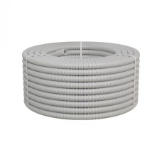 Труба ПНД-FRUF гофрир. тяжелая, с зондом, без галогена, трудногорючая, атмосферостойкая,цвет серый, диам. 25мм (50м) Экопласт (21125HFR-UF)