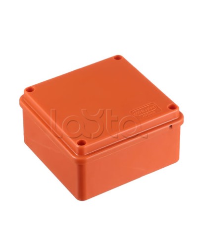 JBS100 Коробка огн. E110, о/п 100х100х55мм, с гладкими стенками, без галогена, IP56, 3P, (2,5-16 мм2), цвет оранж. Экопласт (42407HF) в Нижнем Новгороде Коробки (ОКЛ) Экопласт Pintop.ru