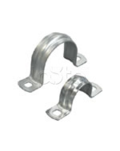 Скоба оцинкованная с двумя отверстиями для трубы D14мм, м.о.6,5-5,0мм (1уп=100шт) Экопласт (43614P) в Нижнем Новгороде Держатели, клипсы, скобы Pintop.ru