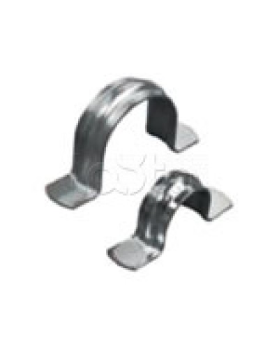 Скоба оцинкованная двухлапковая без монтажного отверстия, для трубы D50мм (1уп = 50шт) Экопласт (43651) в Нижнем Новгороде Держатели, клипсы, скобы Pintop.ru