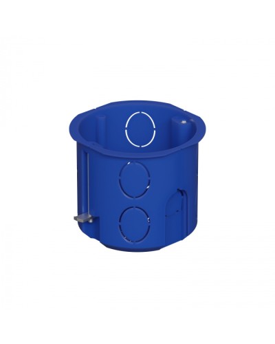 Коробка установочная для г/к D68x62мм с металл. лапками, межцентр 71мм, цвет синий IP20 Экопласт (44665) в Нижнем Новгороде Распределительные коробки Pintop.ru