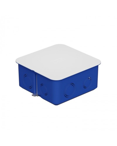 Коробка распределительная с крышкойдля г/к 100x100х50мм с металл. лапками, цвет синий IP30 Экопласт (44667) в Нижнем Новгороде Распределительные коробки Pintop.ru