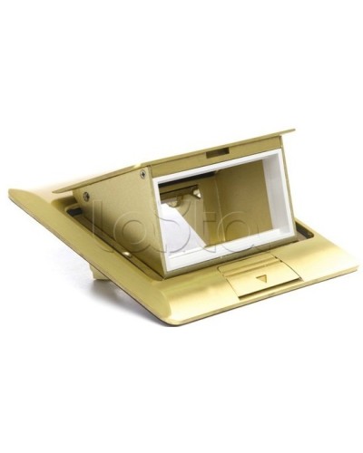 Люк в пол на 2 модуля (45х45мм), латунь Экопласт 70020 в Нижнем Новгороде Системы лючков и колонн Pintop.ru