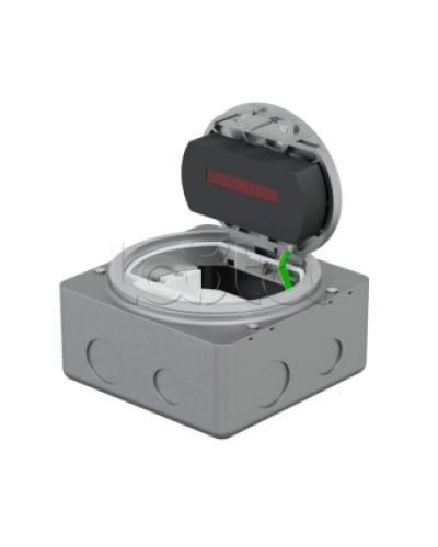 LUK/1,5AL66 Люк в пол на 1,5 поста (45х45мм), с суппортом и коробкой, сталь IP66 (70031) в Нижнем Новгороде Системы лючков и колонн Pintop.ru