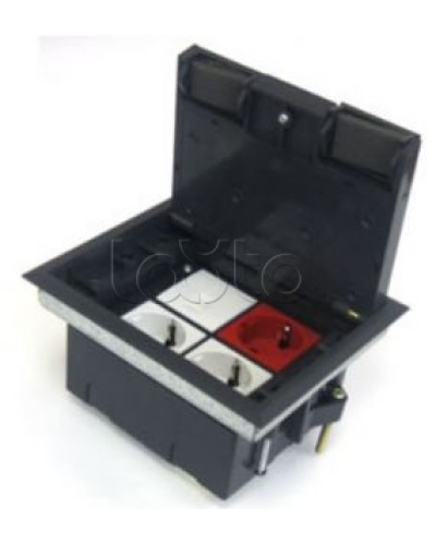 Люк в пол на 4 модуля (45х45 мм), с суппортом и коробкой, стальной Экопласт 70040 в Нижнем Новгороде Системы лючков и колонн Pintop.ru