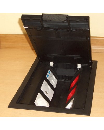 Люк в пол на 6 модулей (45х45мм) с суппортом и коробкой, пластик Экопласт 70062 в Нижнем Новгороде Системы лючков и колонн Pintop.ru