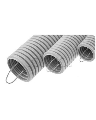 NR110 Усиленная двустен. труба ПНД гибкая, тип 750, SN16, с зондом, D110мм (50м) красный Экопласт (821110) в Нижнем Новгороде Труба гофрированная Pintop.ru