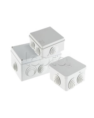 Экопласт JBS070 Коробка распред. о/п, 70х70х40мм 6 вых., IP44 белый в Нижнем Новгороде Распределительные коробки Pintop.ru