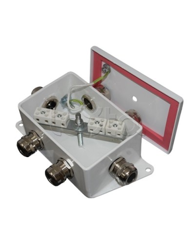 Коробка монтажная огнестойкая Гефест КМ-О (4к)-IP66-d, пять вводов 120х80х68 в Нижнем Новгороде Распределительные коробки Pintop.ru