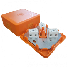 Коробка монтажная огнестойкая КМ-О (4к*6,0)-IP41-s-оранж Гефест