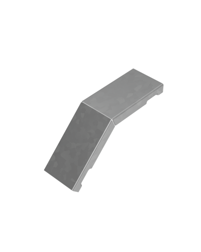 Крышка внешнего вертикального угла 45 гр. 50 мм ПЛЮС INOX304 КМ-Профиль (KVLplus45-50 INOX304) в Нижнем Новгороде Аксессуары для лотков Pintop.ru