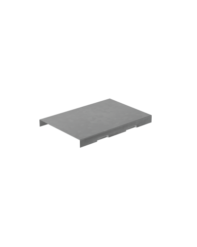 Крышка на угол внешний вертикальный 100х100 мм с разворотом трассы на 180 гр. ПЛЮС КМ-Профиль (KVLTDplus90-100-100) в Нижнем Новгороде Аксессуары для лотков Pintop.ru