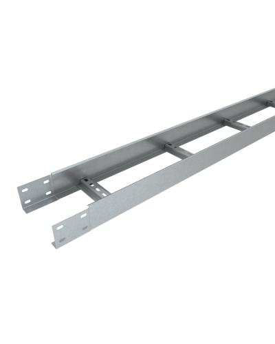 Лоток лестничный 80х400х1,2 L2500 мм Быстрый монтаж КМ-Профиль (LLS80-400-1.2-2500) в Нижнем Новгороде Кабельные лотки Pintop.ru