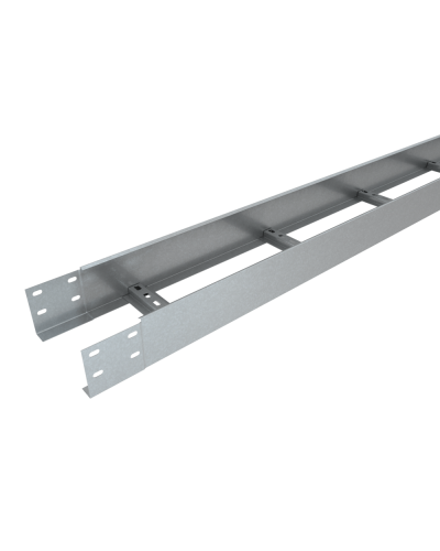 Лоток лестничный 100х100х1,2 L2500 мм Быстрый монтаж HD85 КМ-профиль (LLS100-100-1.2-2500 HD85) в Нижнем Новгороде Кабельные лотки Pintop.ru
