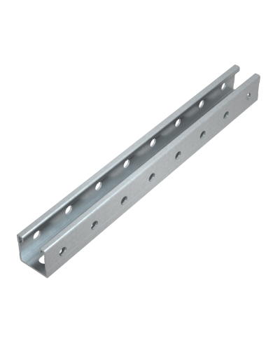 Страт-профиль 41х41 L650 мм s:2,0 (тройная перфорация) КМ-Профиль (STPS41-41-650 3P) в Нижнем Новгороде Аксессуары для лотков Pintop.ru