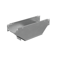 Т-ответвитель переходник 100х100-400 мм верт. c разворотом трассы на 90 гр. "ПЛЮС" (нижняя часть больше исходной) INOX304 КМ-Профиль (TDPVplus90-100-100-400 INOX304)