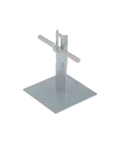 Приклееваемый держатель зажимной для прутка Ø 5-8 мм H150 мм INOX304 КМ-Профиль (PDZ-H150-D5-8 INOX304) в Нижнем Новгороде Монтажные материалы Pintop.ru