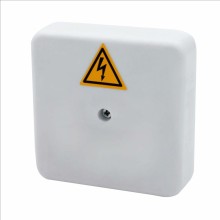 Коробка распределительная огнестойкая КРОПС-П0, IP41, габаритные размеры 75х75х20 мм, для кабелей сечением до 4 мм2, 2 клеммы КМ-Профиль (FRJB-KM-P0-4-02-КРОПС-IP41)