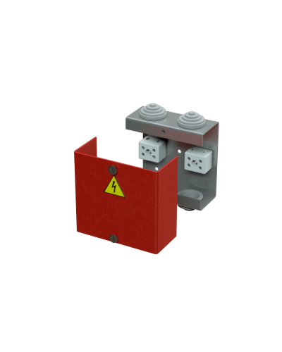 Коробка распределительная огнестойкая КРОПС, IP41, габаритные размеры 80х80х35 мм, для кабелей сечением до 6 мм2, 2 клеммы КМ-Профиль (FRJB-KM-ST1-6-02-КРОПС-IP41) в Нижнем Новгороде Распределительные коробки Pintop.ru