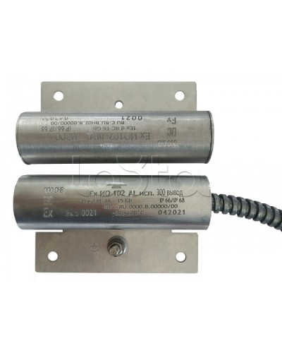 Извещатель охранный точечный магнитоконтактный взрывозащищённый Магнито-контакт Ех ИО102 Al исп.300 вывод с магнитом М-100 1Ex d IIC T6 Gb (кабель 3х0,75) в Нижнем Новгороде Извещатели охранные (Ex) Pintop.ru