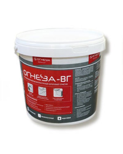 Герметик акриловый противопожарный Огнеза ОГНЕЗА-ВГ, ведро 3 кг., цвет красный в Нижнем Новгороде Дополнительное оборудование пожаротушения Pintop.ru